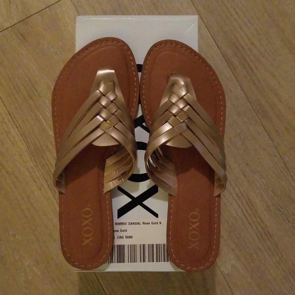 XOXO Rose Gold Sandals